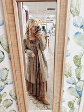 Highland Harvest Tartan Cotton Maxi Dress - Latte