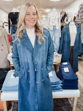 Kensington Notch Collar Denim Trench Coat