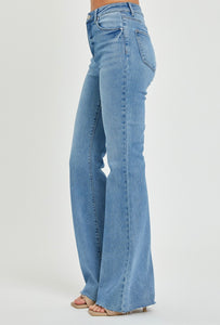 FINAL SALE Zoe High Rise Raw Cut Hem Bootcut Jeans - Medium