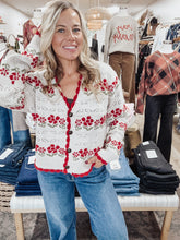 Winter Blossoms Flower Cardigan