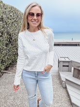 Nostalgic Dainty Floral Knit Long Sleeve - Cream/Pink