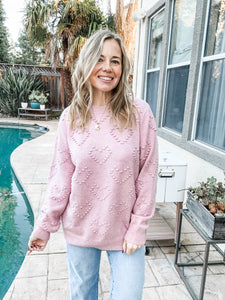 Love is in the Details Sweater - Blush