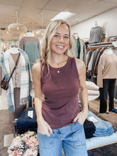 Goes with Everything Tank - Wine Heather