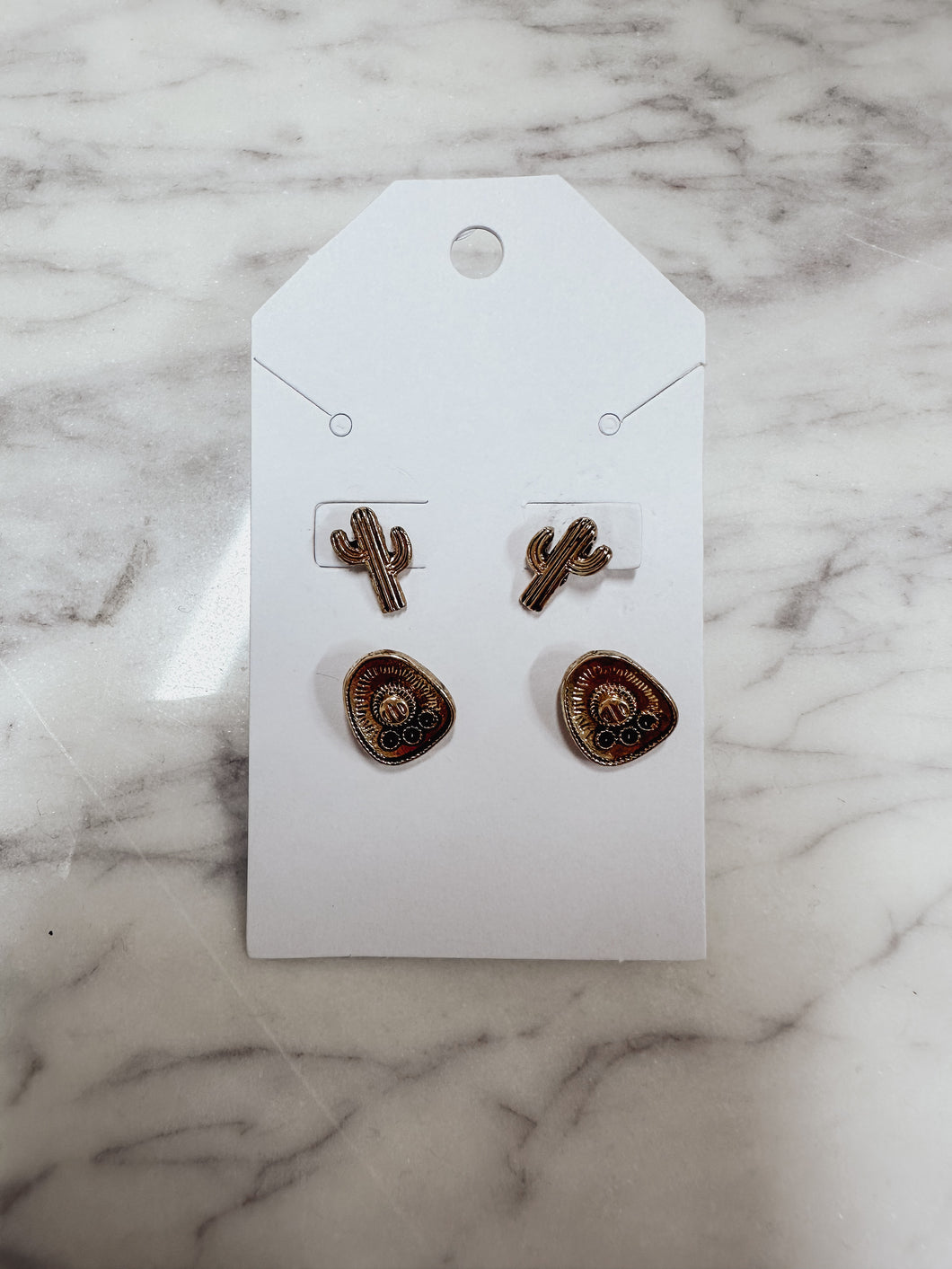 Western 2 Pair Earring Stud Pack