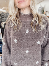 Fernwood Embroidered Knit Floral Wool Blend Sweater