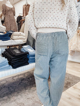 Parachute Barrel Stripe Denim Waist Tie Pants