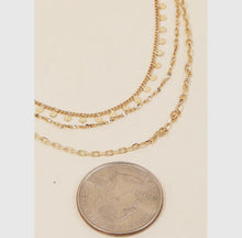 Secret Box Mini Disc Charms Layered Chain Necklace - Gold