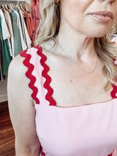 London Dress with Ric Rac Detail - Pink