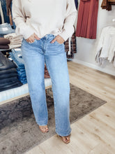 Nina Mid Rise Wide Leg Jeans