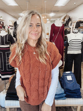 Autumn Orchard Cable Knit Sweater Vest - Pumpkin