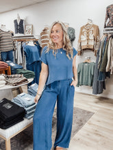 Sienna Dark Chambray Pant/Top Set