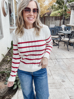 Jolly Red Sweater - Striped