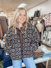 Snowfall Zip Up Sherpa Jacket - Dark Brown