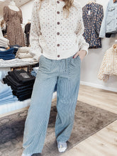 Parachute Barrel Stripe Denim Waist Tie Pants