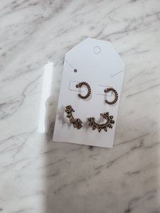 Western 2 Pair Earring Stud Pack