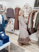 Hearthwood Long Double Breasted Knit Coat with Notched Collar and Front Pockets - Brown