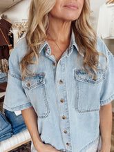 Boardwalk Cotton Denim Button Up Shirt