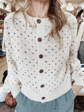 Honeyheart Multi Color Heart Pattern Cardigan Sweater