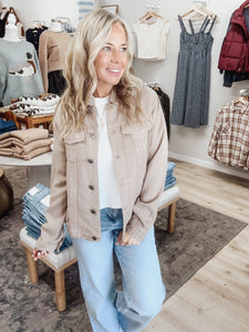 Sabrina Jean Jacket - Taupe