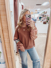 Clearwater Stripe Top - Dark Mauve