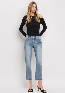 Louise Mid Rise Straight Leg Denim