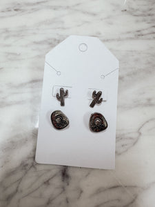 Western 2 Pair Earring Stud Pack
