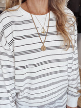 Z SUPPLY Standout Striped Sweatshirt - Cloud