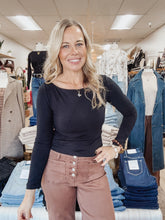 Marty High Rise Wide Leg Front Patch Cuffed Denim Jeans