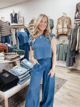 Sienna Dark Chambray Pant/Top Set