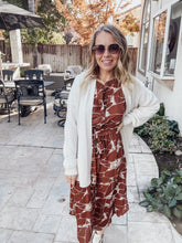 Countless Compliments Brown Abstract Dress