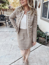 Holiday in the City Tweed Skirt - Taupe