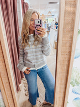 Harbor Light Cardigan - Heather Grey/Delicate Blue