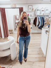 Happi Mid Rise Hidden Denim Flare - Dark Vintage