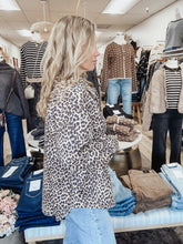 Rowan Leopard Snap Down Long Sleeve Shacket