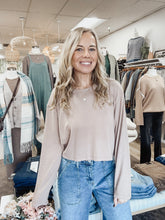 Lila Super Soft Long Sleeve Top - Latte