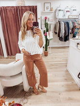 Pumpkin High Rise Wide Leg - Bakers Brown