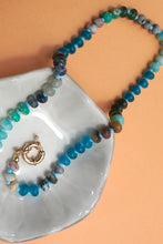 Natural Stone Beaded Necklace - Blues