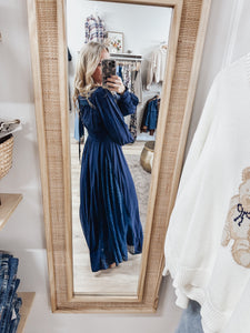 Midnight Riviera Lace Panel V Neck Maxi Dress - Midnight