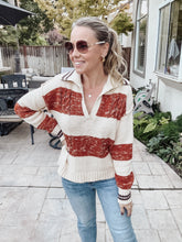 Collegiate Knit Sweater - Terracotta