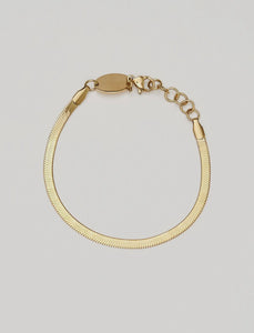 Dainty Herringbone Bracelet - Gold