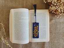 Linen Bookmark with Floral Embroidery