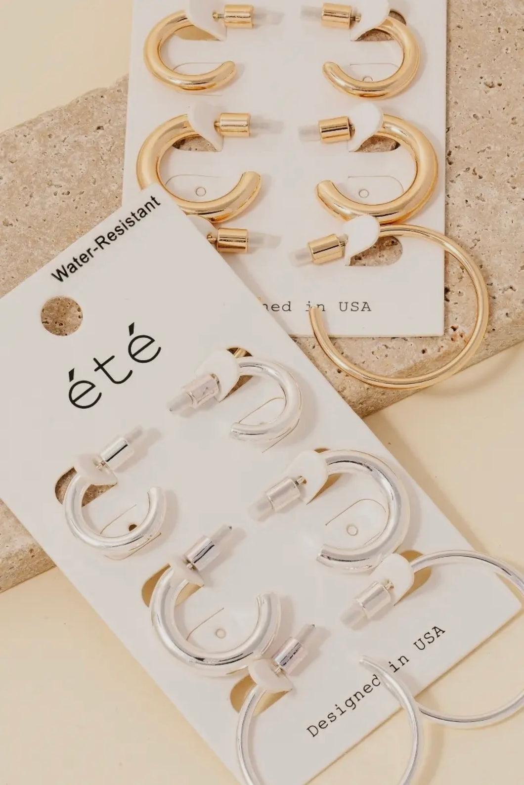 Three Piece Gold Hoop Set