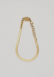 Dainty Herringbone Bracelet - Gold