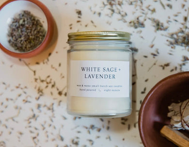 White Sage & Lavender Soy Wax Candle