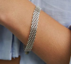 Braided Band Bracelet - Silver