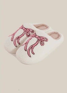 Fuzzy Pink Blow Slippers