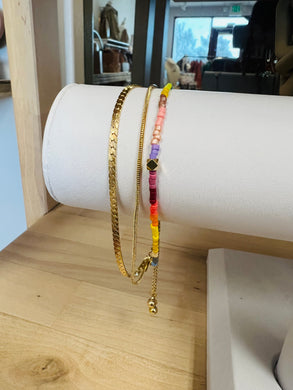 Colorful Beaded Layered Bracelet