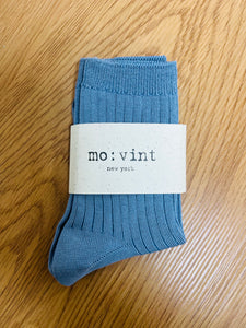 Ribbed Socks - Denim