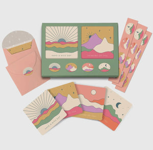 Desert Skies Mini Note Card Set with Stickers