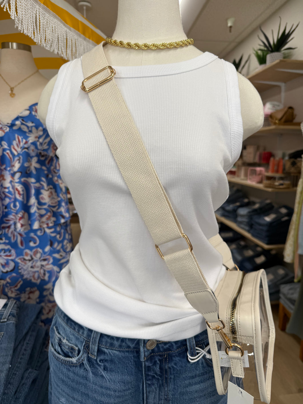 Goes with Everything Tank  White